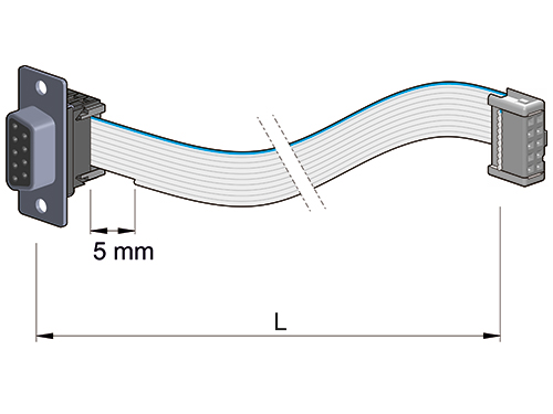 Technische illustratie kabel met connector