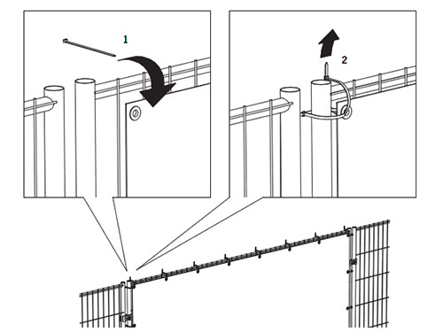 Instructietekening bouwhekken