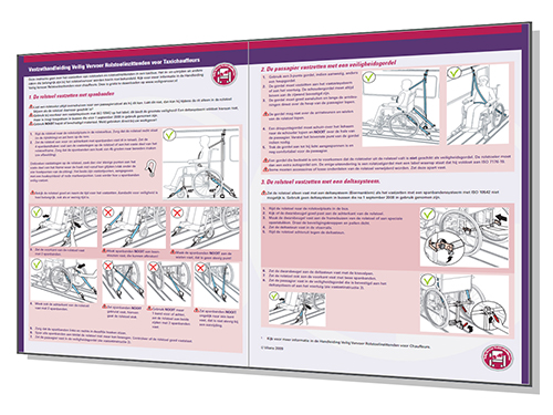 Instructiekaart voor taxichauffeurs t.b.v. veilig vervoer rolstoelinzittenden